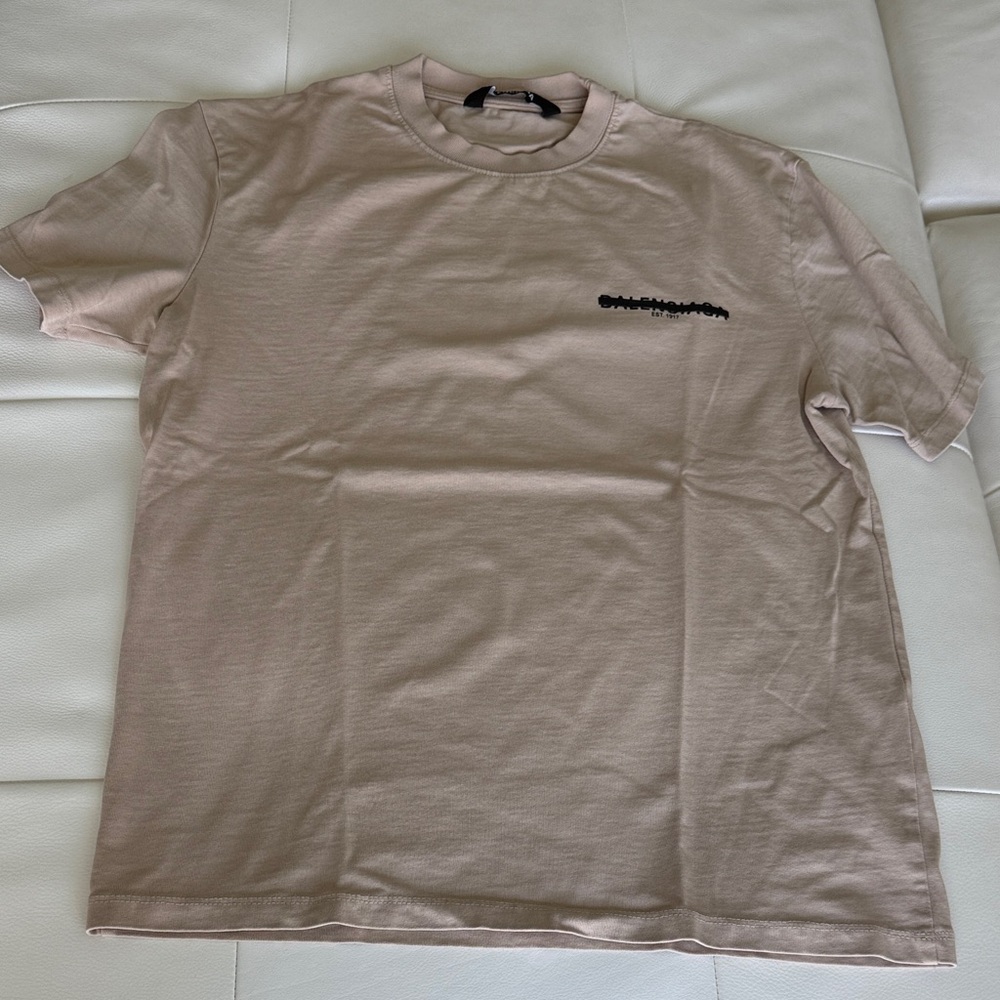 Balenciaga Light Beige Short Sleeve Tee